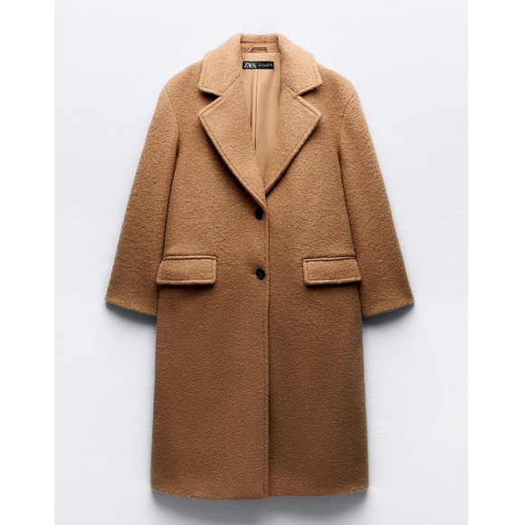 Caramel Boucle Coat - Picture 3 of 11